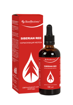 Солагифт, Bioeffectives Siberian Red (усиленный железом клеточный сок пихты сибирской), жидкость, 100 мл