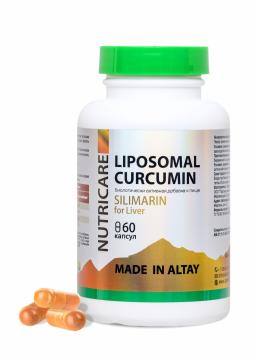 Простые решения, Комплекс для печени Липосомальный куркумин с силимарином, капсулы (веган), 60 шт.