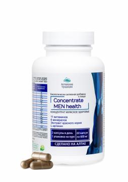Простые решения, Концентрат Мужской с экстрактом женьшеня и красного корня +11 витаминов и 6 минералов, капсулы, 60 шт.