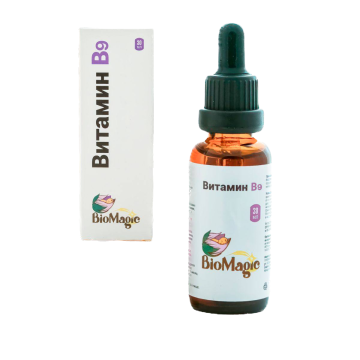 BioMagic, Витамин B9 (L-метилфолат кальция), жидкость, 30 мл