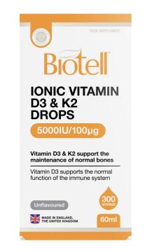 Biotell, Витамин D3 + K2 (МК-7), жидкость, 60 мл