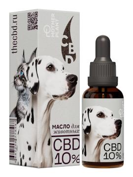 MotherPlant, CBD масло для животных 10% «Изолят» (без привкуса), жидкость, 30 мл