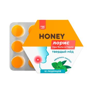 HONEY WAY, Медовые леденцы с ментолом и эвкалиптом торговый знак «Твёрдый мёд» , 36 г