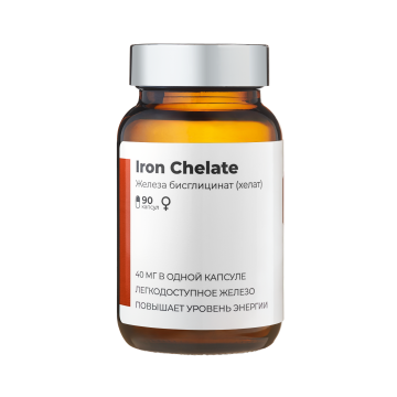 SOLOWAYS, Железо (бисглицинат), капсулы, 90 шт.