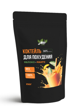 Yappi, Протеиновый коктейль для похудения с манго, порошок, 250 г