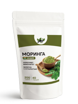 Yappi, Моринга (для комплексного оздоровления), порошок, 200 г