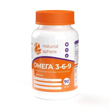 NATURALSPHERE, Омега 3-6-9, капсулы, 90 шт.